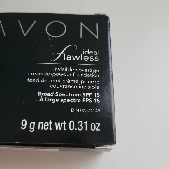 Avon Ideal Flawless Invisible Coverage Cream-To-Powder Foundation NUDE C103 NOS - Picture 4 of 6